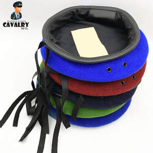 Tùy chỉnh bán buôn len Beret Mũ polyester len vải người đàn ông mặc Mũ beret bởi Kỵ Binh SKT công ty - Product Image 5