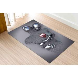 3d Silver Couple <b>Rug</b>, Kuman <b>Rug</b>, Romantic Couple <b>Rug</b>, 3d Metallic <b>Rug</b>, Lover Gift <b>Rug</b>, Valentines Day Gift,<b>Chenille</b> <b>Rug</b> - Product Image 5