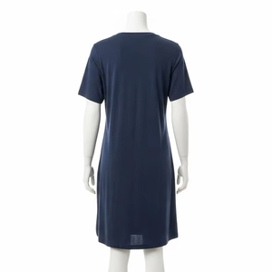 Robe décontractée écologique à manches courtes en coton et lin mélangé, tissu doux et respirant pour l'été, tenues quotidiennes et fête - Product Image 2