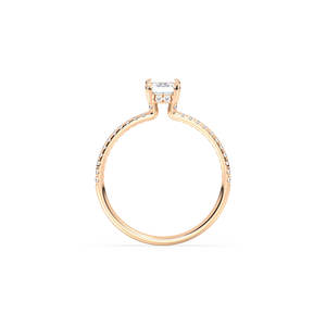 REYES Vente à Chaud Taille Émeraude 1.18 Carat HPHT CVD Bague en Diamant de Laboratoire Classique en Or Massif 14K Cadeau de Fiançailles de Mariage Bijoux - Product Image 5