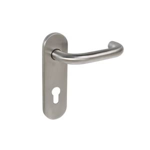 Manija de puerta de acero inoxidable (juego), pasador de 9 mm (placa de 170mm), 72 PZ - Product Image 1