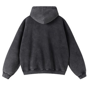 Sudaderas con cremallera lavadas con ácido para hombres de tamaño personalizado Sudaderas con cremallera lavadas con ácido a la moda y elegantes en stock para hombres - Product Image 2