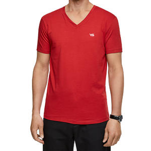 2022 T-shirt en coton personnalisé pour hommes T-shirts de gym à col en V coupe ajustée avec impression de logo personnalisé - Product Image 6