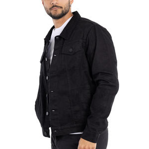 Veste en jean pour homme tendance vintage de haute qualité avec fermeture éclair et coupe ajustée coupe-vent en polaire d'hiver en 100% coton - Product Image 1