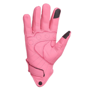 Women Biker Gloves Pink Outdoor Motobike Gloves Motorcycle Auto Racing Wear Genuine Leather Gloves For Women - Product Image 3