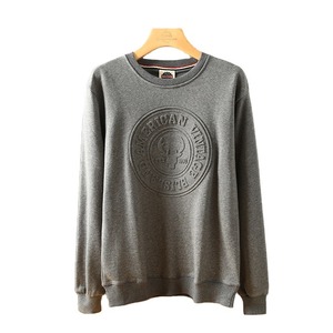 เสื้อสเวตเตอร์คอกลมลายนูนพร้อมฮู้ดย้อมสีล้วนสำหรับฤดูหนาวออกแบบ3D ได้ตามต้องการ - Product Image 1