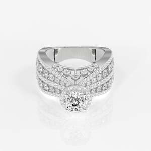 Anillo de cóctel con diamante cultivado en laboratorio y corte portugués, anillo de oro de 18 quilates - Product Image 5