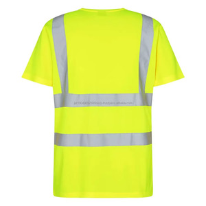 Camiseta de Alta Visibilidad Reflectante Verde Neón con Bandera, Nombre Personalizado, Ropa de Trabajo de Seguridad, Camiseta de Seguridad para Hombre - Product Image 6