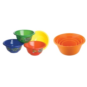 Colorful 4-Piece Eco-Friendly <b>Plastic</b> Mixing Bowls Set [1000+2000+4500+7000ML] Modern <b>Kitchen</b> Nesting Bowls - Product Image 2