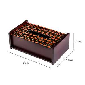 Boîte à mouchoirs en bois de haute qualité avec incrustation de résine de travail pour la maison et la cuisine - Product Image 2