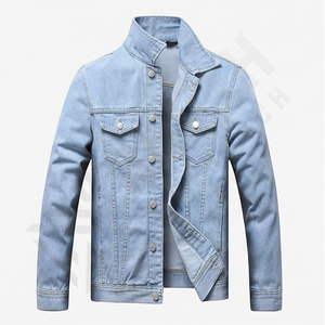 Veste en jean décontractée pour homme, grande taille, de haute qualité, respirante, coupe-vent, écologique, vêtement d'extérieur pour l'hiver - Product Image 1