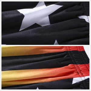 Nouvel Arrivage – Short de Basketball Personnalisé avec Logo, Imprimé Flamme Jaune et Noir, Taille Élastique et Cordon de Serrage, en Maille Respirante – Vêtement de Sport en Gros - Product Image 5