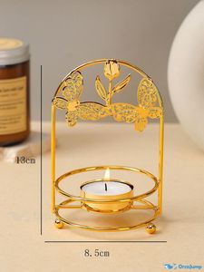 Elegant Gold Shell Shape Candle Holder Set for <b>Tall</b> Candles Dining <b>Table</b> Decorative Candle Stand for Diwali Festivities - Product Image 6