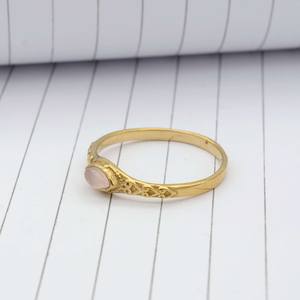 Unique Pink <b>Rose</b> <b>Quartz</b> Gemstone <b>Ring</b> Handmade Design <b>Rose</b> <b>Ring</b> For Women - Product Image 2