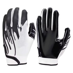 Gants de football américain professionnels personnalisables de haute qualité en cuir synthétique pour le sport - Product Image 1