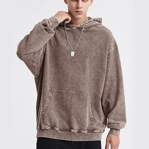 เสื้อฮู้ดดี้ฟอกสี 100% ผ้าฝ้าย ระบายอากาศได้ดีสำหรับฤดูหนาว ดีไซน์ OEM คุณภาพพรีเมียม ปรับแต่งได้ ผ้าฟลีซสำหรับผู้ชาย สวมใส่สบายๆ - Product Image 2