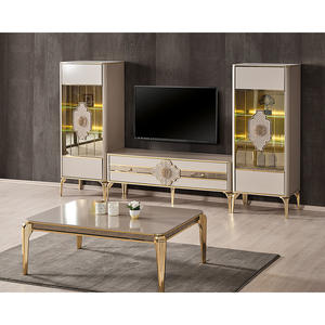 Athome Istanbul Gold-<b>Legged</b> <b>TV</b> <b>Stand</b> with Handled Design Stylish Small <b>TV</b> Console for Compact Spaces Model ISTSMLTV - Product Image 1