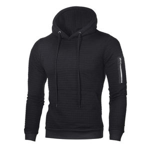 Men's Casual Pullover Hoodie Long-Sleeved <b>Zipper</b> <b>Sweatshirt</b> 100% Cotton New Arrival for Autumn Season - Product Image 3