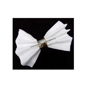 Eco Friendly Wholesale Personalized Wedding Party Table Decorative Round <b>Metal</b> Brass Napkin Ring Holder With Beaded <b>Edge</b> Design - Product Image 2