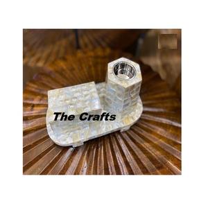 เตาเผาบัคฮูร์คุณภาพพิเศษ งานไม้และมุก เตาเผาเครื่องหอมอู๊ด พร้อมกล่องและถาดอู๊ด - Product Image 1