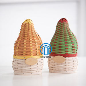 Elegante bambú tejido Navidad gnomos decoración Navidad paquete y guardar gnomos hechos a mano paquete para regalos vacaciones - Product Image 1