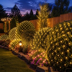 Guirnalda de Luces LED para Exteriores, Impermeable IP65, Decoración Navideña para Jardín, 2mx2m, 192 LED - Product Image 2