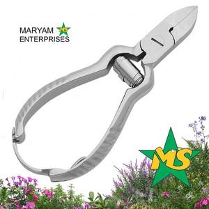 Pinces à ongles à lame incurvée en acier avec poignée imprimée pour le soin des ongles des orteils Ressort de baril - Product Image 5