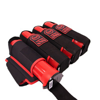 Harnais de paintball personnalisé respirant de qualité supérieure avec matériaux en caoutchouc et polyester, pack de 3+1 pods verticaux pour paintball