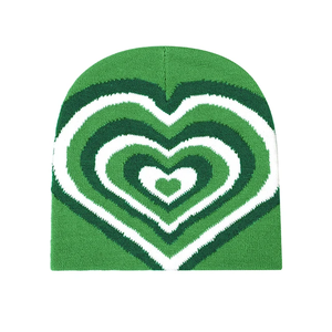 หมวกบีนนี่ทำจากอะคริลิกสำหรับฤดูหนาวทรงหัวใจแบบถัก beanies2025 - Product Image 5