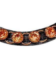 BRIDE HANOVERIENNE EN CUIR NOIR ROSÉ OR ROSE OU BANDE BLANCHE - Product Image 3