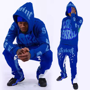 ชุดวอร์มพิมพ์ลายพัฟโลโก้แบบกำหนดเอง ผ้าฝ้าย 100% ระบายอากาศได้ดี เป็นมิตรกับสิ่งแวดล้อม ใส่ได้สองด้าน ไซส์ใหญ่ เสื้อผ้าฤดูหนาว สไตล์ใหม่ - Product Image 4