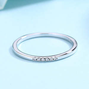 14K Gold and Sterling Silver <b>Stacking</b> <b>Ring</b> Elegant Crystal Jewelry - Product Image 2