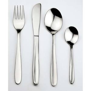 Cuillère à fourchette élégante finition argentée Couverts à poignée design plat rustique moderne Couteaux et cuillère Fourchette Couverts - Product Image 2