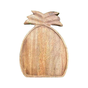 Plato de servicio de madera con forma de piña de calidad superior para nueces, dulces, frutas - Product Image 1