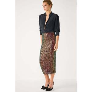 Falda midi de cintura alta con lentejuelas - Product Image 4
