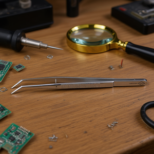 แหนบความแม่นยำสูงของไนเพ็กซ์พร้อมปลายแหลมแบบมีเข็มจับยึดและปลายแหลมชุบโครเมียม - Product Image 3