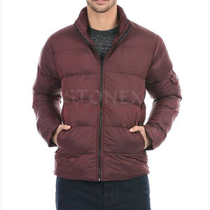 Vente en gros de vêtements d'extérieur en toile surdimensionnée pour hommes, veste bouffante avec rembourrage en duvet bulle, optez pour l'OEM en coton uni pour l'hiver - Product Image 6