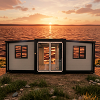 Maison conteneur extensible de luxe pliable de 20, 30 ou 40 pieds, couleur personnalisée, pour villas préfabriquées, complexes hôteliers et vie côtière