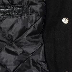 Veste universitaire d'hiver pour homme fabriquée en usine, 100% laine, manches en patchwork, imperméable, coupe-vent, respirante, séchage rapide - Product Image 6