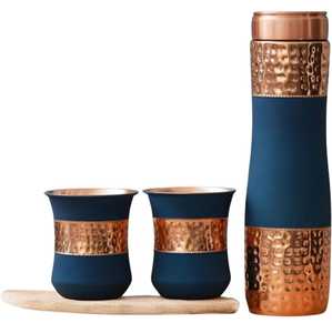 ขวดน้ำทำมือ100% ทองแดงบริสุทธิ์งานตกแต่งโบราณสำหรับวิถีชีวิตที่มีสุขภาพดีและประโยชน์ดีท็อกซ์ - Product Image 3