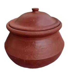 Chất Lượng Cao Thân Thiện Với Môi Đất Sét Handi 2-Mảnh Đồ Nấu Nướng Glass Bìa Lò An Toàn Ấn Độ Biểu Tượng Tùy Chỉnh Thiết Kế Hiện Đại Cho Gạo Món Ăn - Product Image 1