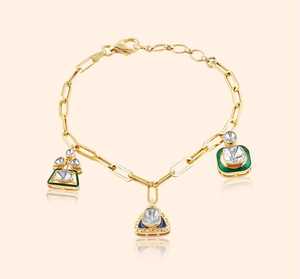 Meliora สร้อยข้อมือฮิปฮอปสีทองสำหรับผู้หญิงกำไลทันสมัยสำหรับผู้หญิงสร้อยข้อมือป้องกันการเสื่อมเสียสำหรับเด็กผู้หญิงทองสำหรับเครื่องประดับผู้หญิง - Product Image 1