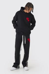 Wholesale <b>Top</b> Quality <b>80</b>%cotton 20% Polyester 480 Gsm Hoodies And Sweatpants Set Pullover Tracksuits Embroidery Patch - Product Image 2