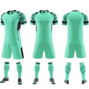 Kit de fútbol de poliéster 100% Unisex de alta calidad, juegos de uniformes de fútbol a buen precio con calcetines, servicio de corte automatizado OEM - Product Image 2