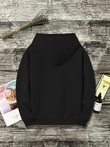 เสื้อมีฮู้ดผู้ชายผ้าคอตตอน/โพลีเอสเตอร์พิมพ์ลายดิจิตอลลายลายแบบเรียบย้อมสีล้วนบริการ OEM - Product Image 6