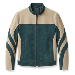 Genuine <b>Suede</b> <b>Leather</b> <b>Jacket</b> For Men Designed With Premium Craftsmanship Smooth Texture Functional Details And Casual Comfort - Product Image 1