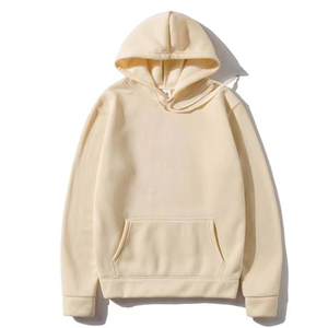 Sweat à capuche épais en molleton de coton 320g pour homme, personnalisable, uni, brodé, hiver, logo frontal, respirant - Product Image 1