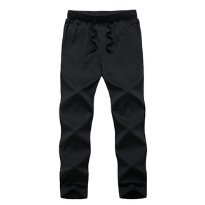 Pantalones de chándal de mezcla de algodón de estilo informal para hombre con logotipo personalizado Venta al por mayor Pedido a granel Essential Plain Fleece Joggers en blanco Logo Cintura - Product Image 1