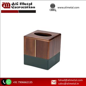 Caja de pañuelos de madera de diseño Industrial de la mejor calidad, servilletero para mesa de restaurante de Hotel en casa para uso en restaurante de Hotel en casa - Product Image 3