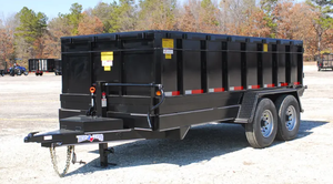 Remolque de descarga hidráulica 5x8 de alta calidad 24 "lados 5,200lb eje y frenos construcción de hierro para uso en tractores agrícolas - Product Image 2